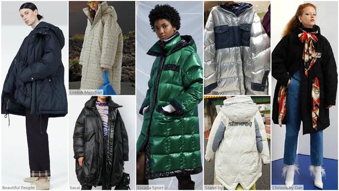 Brede en vrije taille jas Wide and unobstructed waist down coat